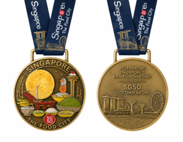 Custom Singpaore The Food City Fun Run Medals