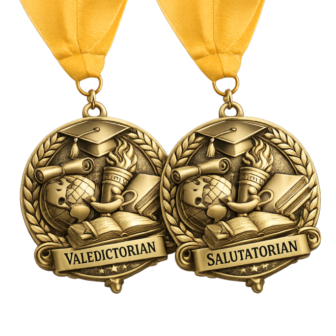 Custom Graduation Medals & Academic Awards | Personalized School ...