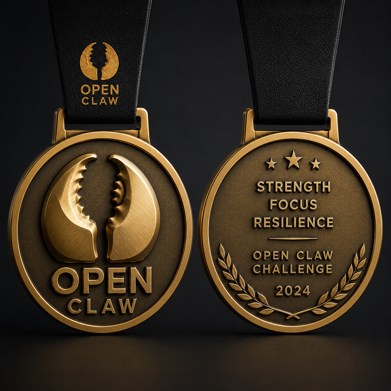 Custom Open Claw Challenge Running Medals