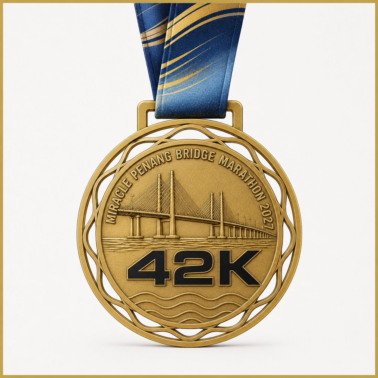 Custom Marathon Medals with Hollowed out Design
